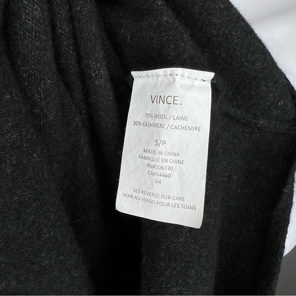 Vince Cashmere Wool Blend Cowl Neck Graphite Sweater S - Picture 7 of 7